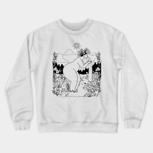 Mother Nature watering flowers Crewneck Sweatshirt